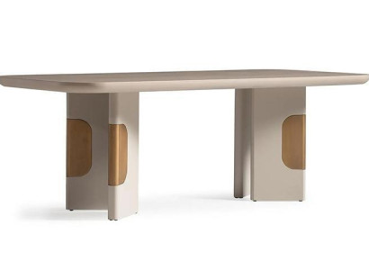 Modern Esstisch Tisch Esszimmertisch Holz Essecke Beige Esszimmer Design
